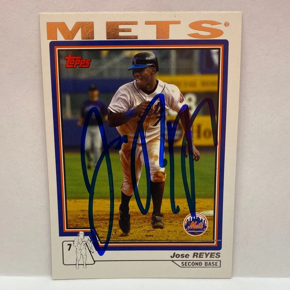 2004 Topps Jose Reyes Mets #520 In Person Autograph (073)